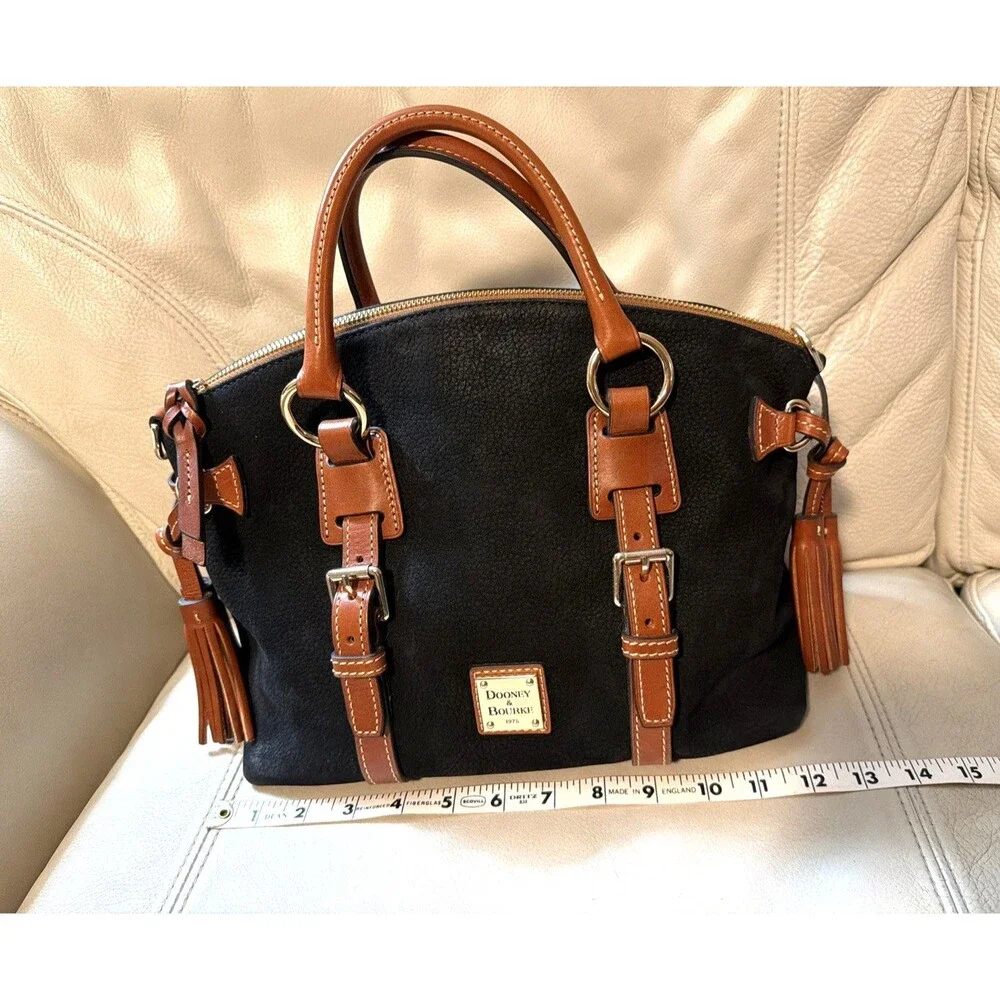 Dooney & Bourke Bristol Satchel Nubuck Leather Black